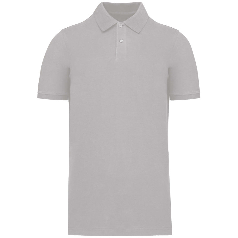 POLO PIQUE BIO 180 HOMME GRIS   
