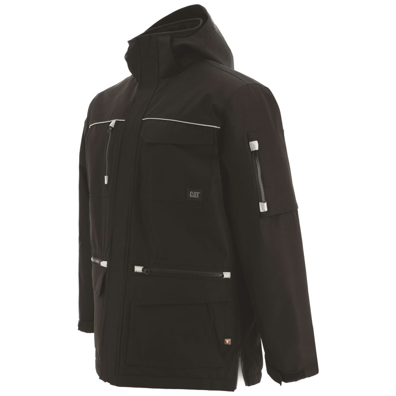 PARKA INSULATED WORK AVEC CAPUCHE NOIR 189GR