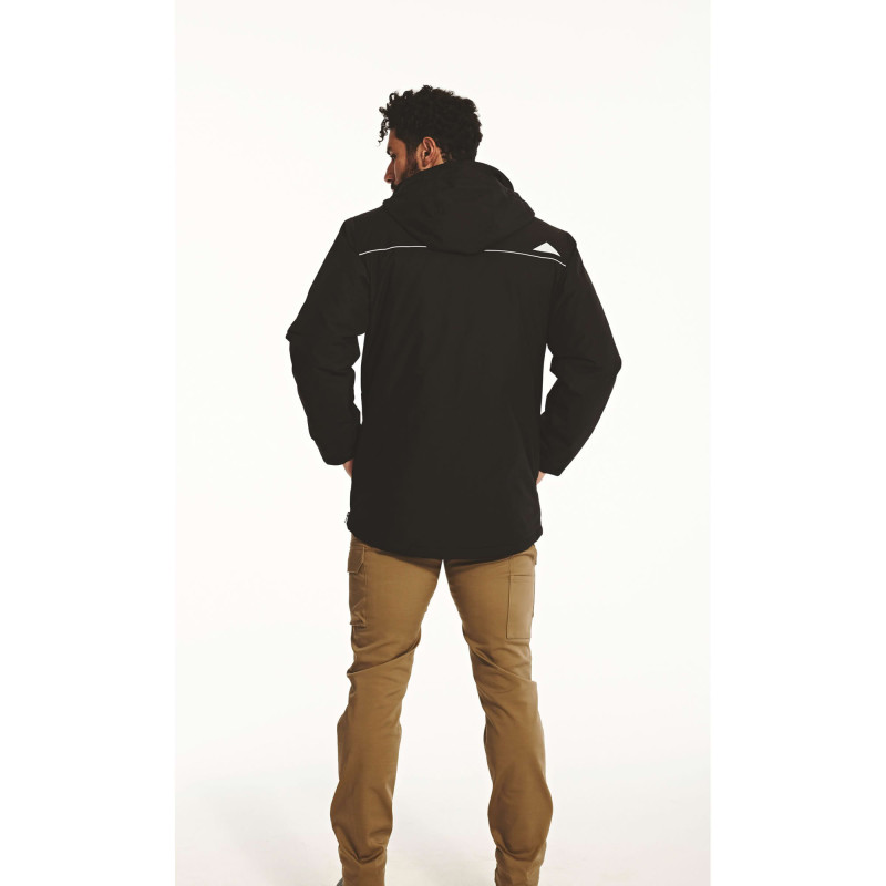 PARKA INSULATED WORK AVEC CAPUCHE NOIR 189GR