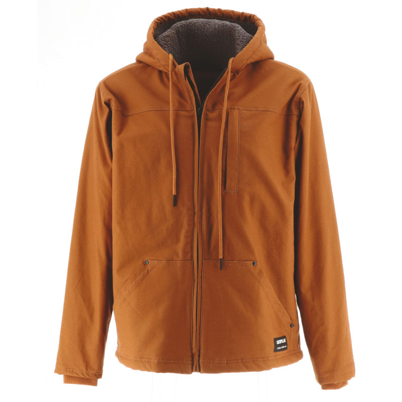 BLOUSON HOODED SHERPA LINED CAT BRONZE