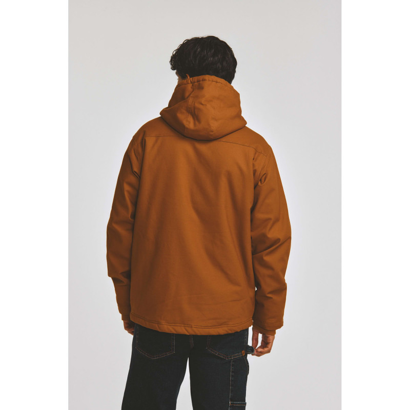 BLOUSON HOODED SHERPA LINED CAT BRONZE