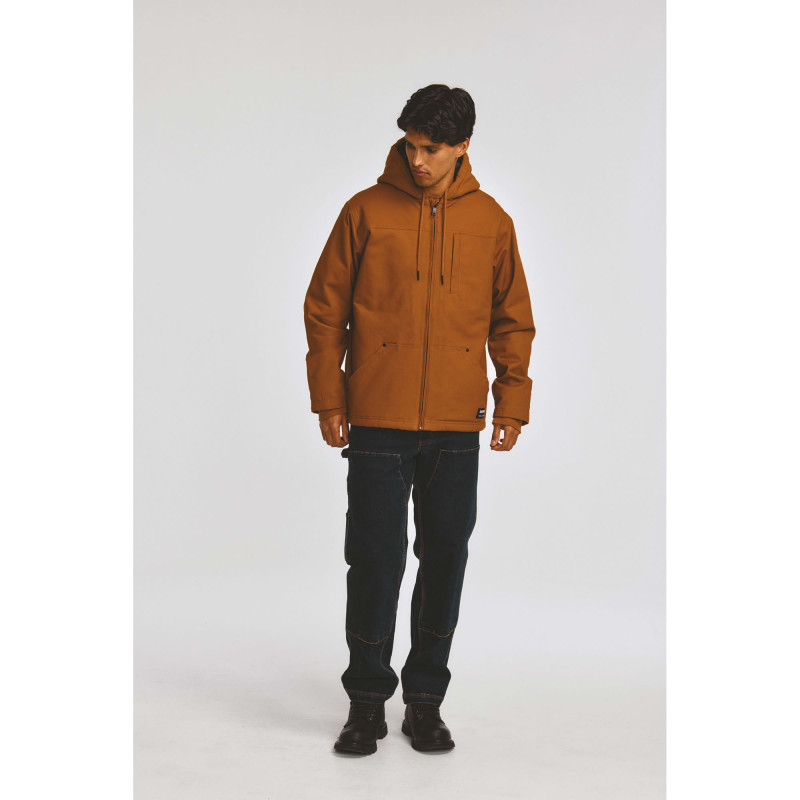 BLOUSON HOODED SHERPA LINED CAT BRONZE