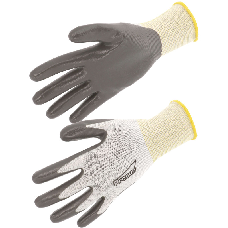 GANT NITRILE NYM73NIG GRIS / BLANC T7