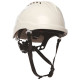 CASQUE DE CHANTIER JUGULAIRE 4 POINTS BLANC ELEC