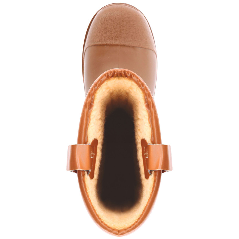 BOTTES COQUEES PVC IMPERMEABLE ET FOURREES ANTOS MARRON S5 CI SR FO