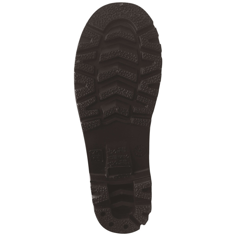 BOTTES COQUEES PVC IMPERMEABLE ET FOURREES ANTOS MARRON S5 CI SR FO