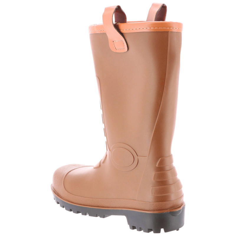 BOTTES COQUEES PVC IMPERMEABLE ET FOURREES ANTOS MARRON S5 CI SR FO