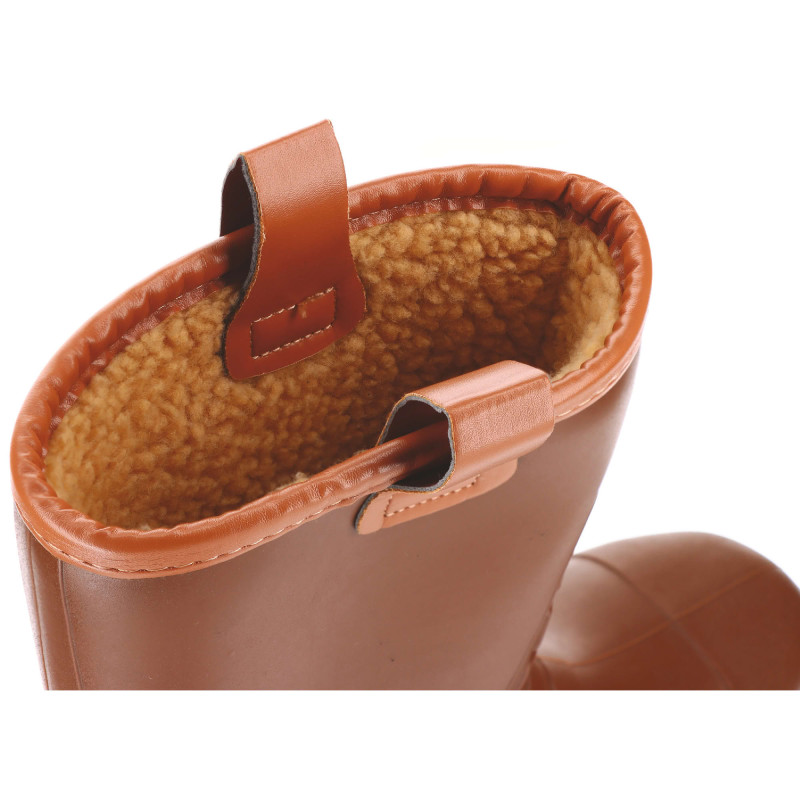 BOTTES COQUEES PVC IMPERMEABLE ET FOURREES ANTOS MARRON S5 CI SR FO