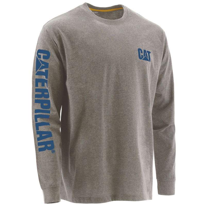 TEE-SHIRT MANCHES LONGUES BANNER GRIS