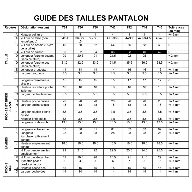 PANTALON PEP'S FASHION SECURITE BLEU MARINE