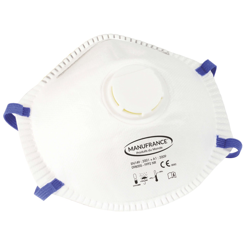 3 MASQUES ANTI-POUSSIERES FFP2 AVEC VALVE