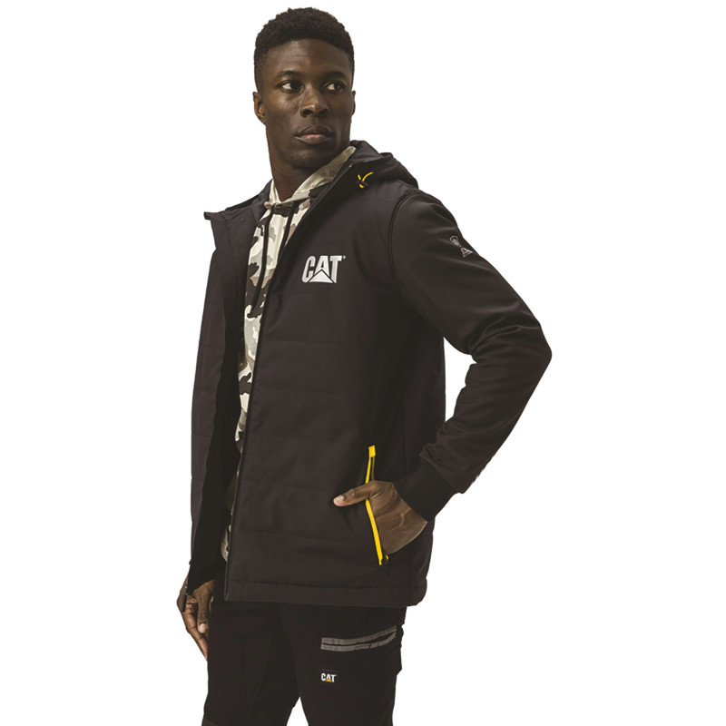BLOUSON TECH HYBRID CATERPILLAR NOIR