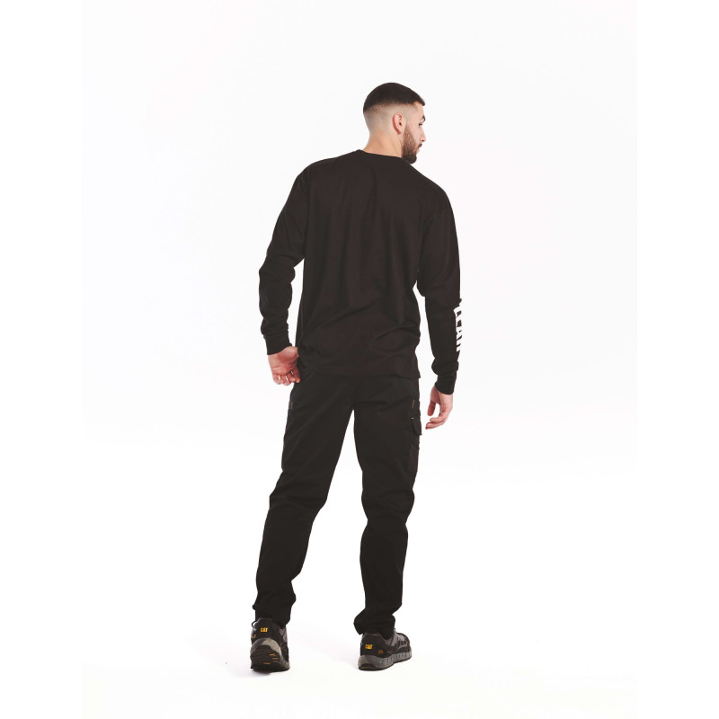 TEE-SHIRT MANCHES LONGUES BANNER NOIR