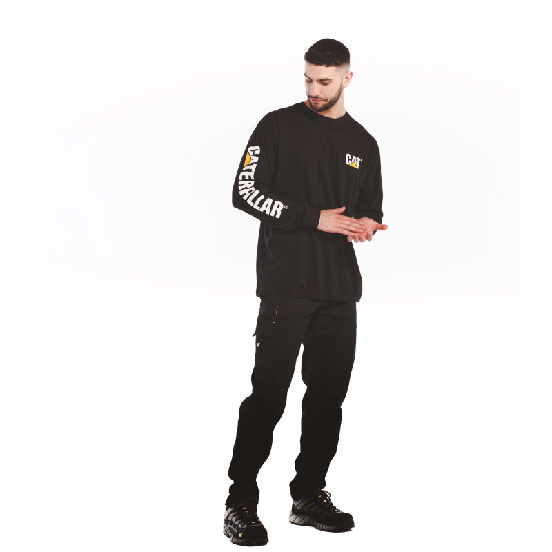 TEE-SHIRT MANCHES LONGUES BANNER NOIR