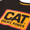 DIESEL POWER TEE TEE-SHIRT CATERPILLAR 100 % COTON NOIR/ORANGE
