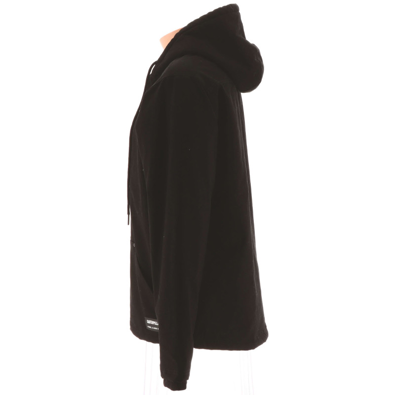 BLOUSON HOODED SHERPA LINED CAT NOIR