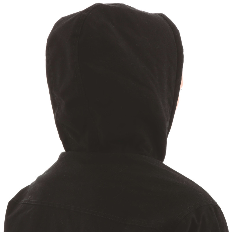 BLOUSON HOODED SHERPA LINED CAT NOIR