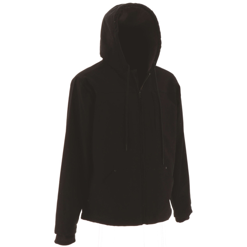BLOUSON HOODED SHERPA LINED CAT NOIR