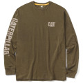 T-SHIRT MANCHES LONGUES TRADEMARK BANNER ARMY MOSS