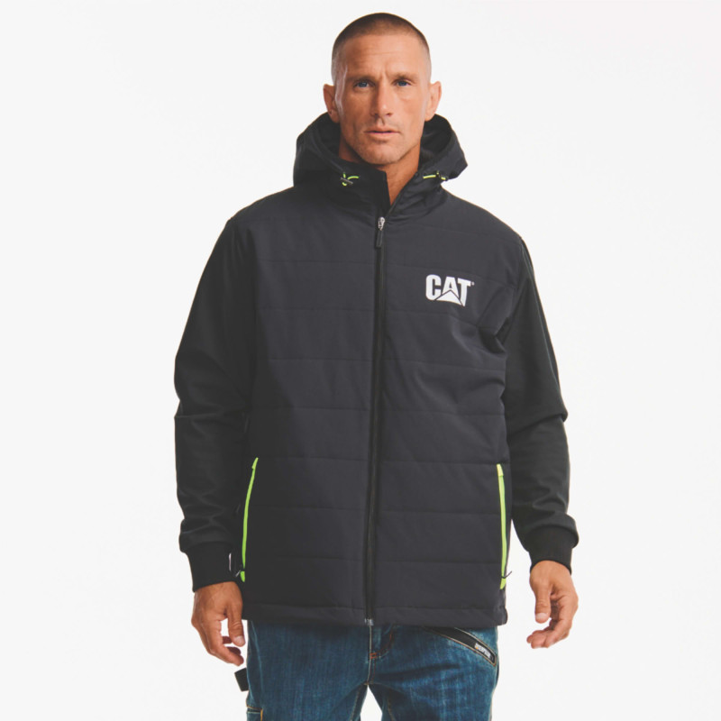BLOUSON TECH HYBRID CATERPILLAR NOIR/FLUO
