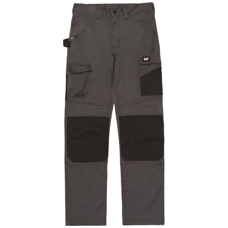 PANTALON ESSENTIAL KNEE POCKET GRIS NOIR CAT