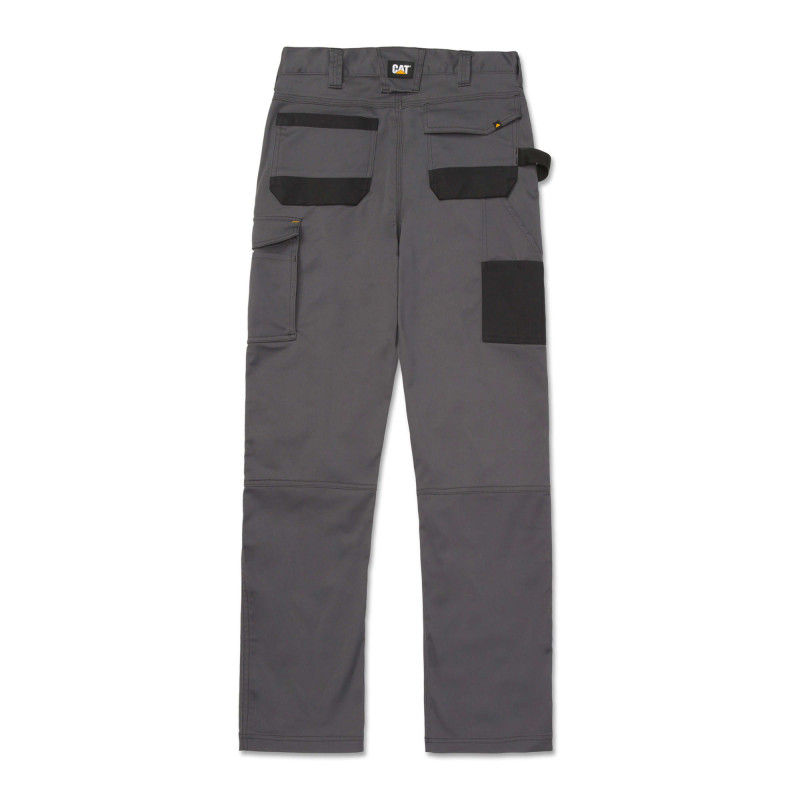PANTALON ESSENTIAL KNEE POCKET GRIS NOIR CAT