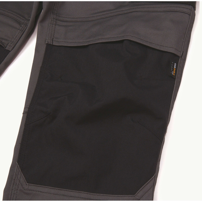 PANTALON ESSENTIAL KNEE POCKET GRIS NOIR CAT