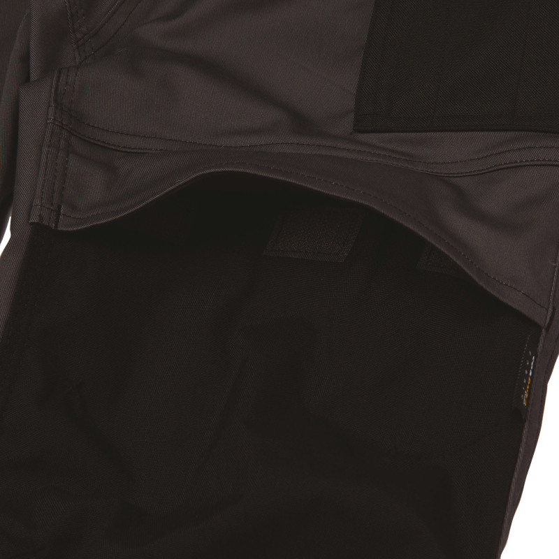 PANTALON ESSENTIAL KNEE POCKET GRIS NOIR CAT