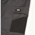 PANTALON ESSENTIAL KNEE POCKET GRIS NOIR CAT