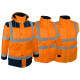 PARKA 4 EN 1 PIAMO HV- ORANGE FLUO/BLEU MARINE