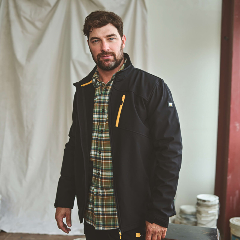 ESSENTIAL SOFTSHELL JACKET NOIRE CATERPILLAR