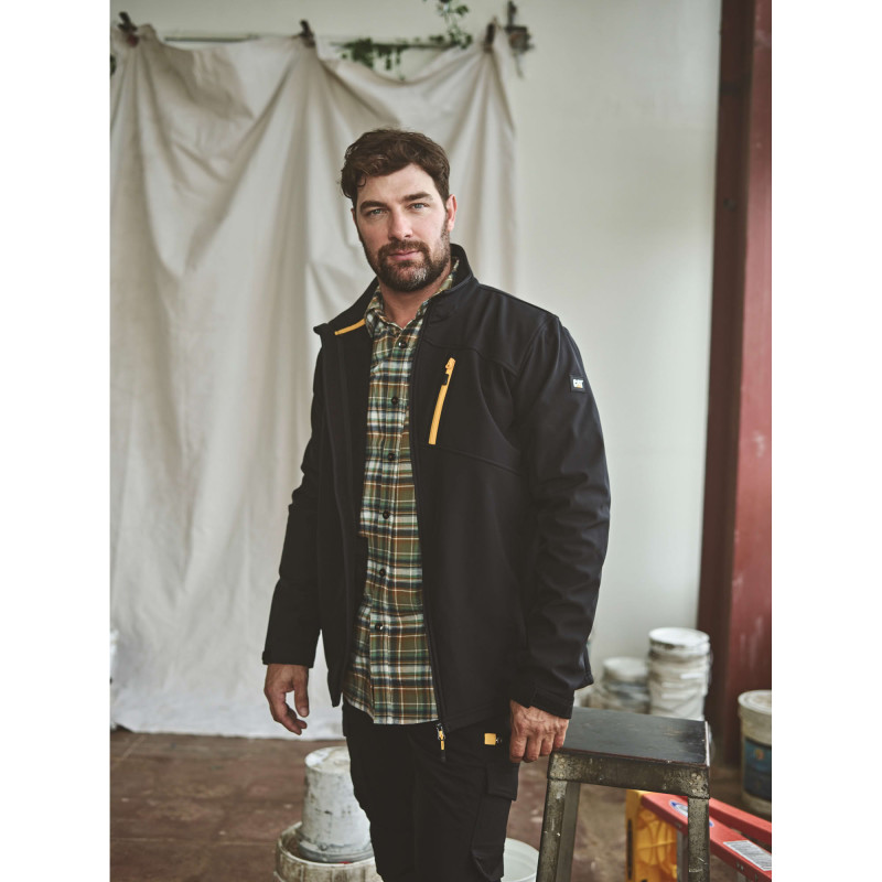 ESSENTIAL SOFTSHELL JACKET NOIRE CATERPILLAR