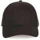 CASQUETTE 6 PANNEAUX NOIR COTON/POLY RECYCLE