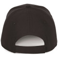 CASQUETTE 6 PANNEAUX NOIR COTON/POLY RECYCLE