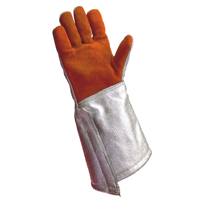 GANTS CUIR RHT DOS MANCHETTE ALU