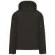 PARKA SOFTSHELL DOUBLEE CAPUCHE NOIR
