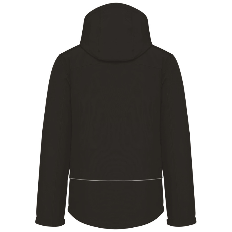 PARKA SOFTSHELL DOUBLEE CAPUCHE NOIR