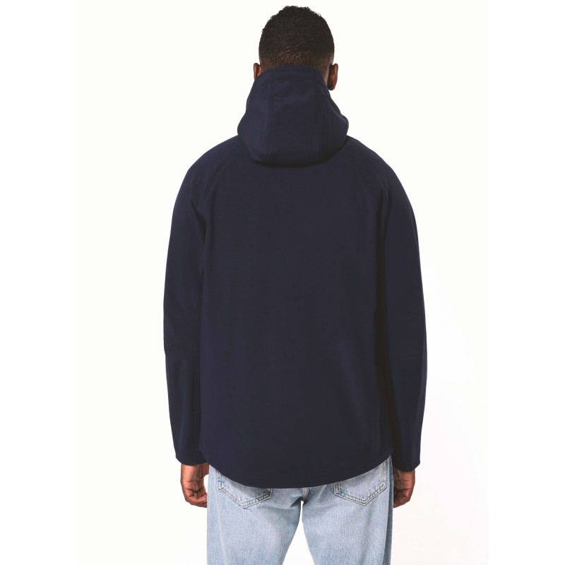 VESTE SOFTSHELL A CAPUCHE AMOVIBLE MARINE
