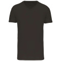 T-SHIRT MANCHES COURTES 100% COTON BIO COL V 145GR NOIR