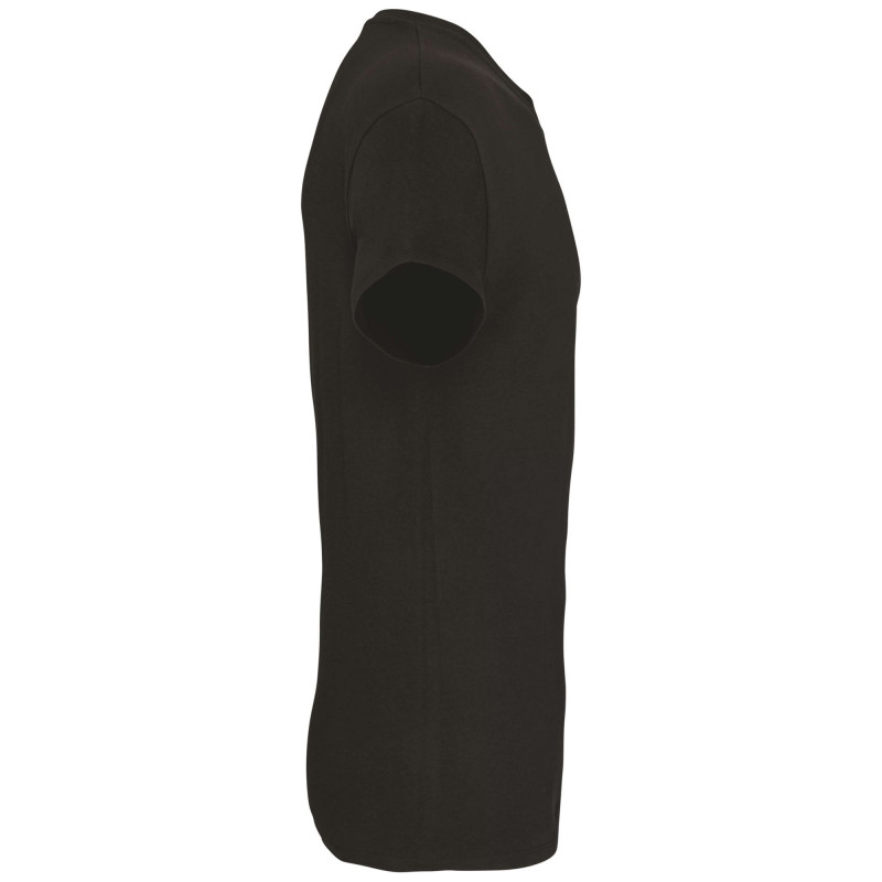 T-SHIRT MANCHES COURTES 100% COTON BIO COL V 145GR NOIR