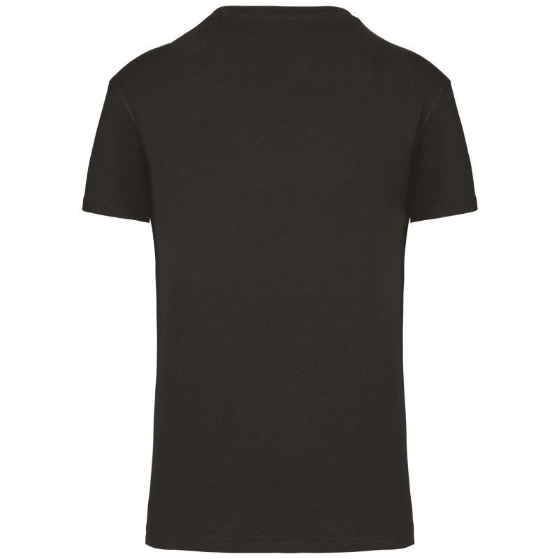 T-SHIRT MANCHES COURTES 100% COTON BIO COL V 145GR NOIR