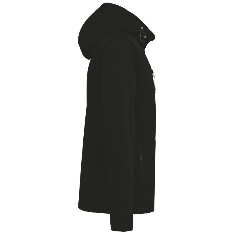 SOFTSHELL 3 COUCHES MANCHES AMOVIBLES NOIRE