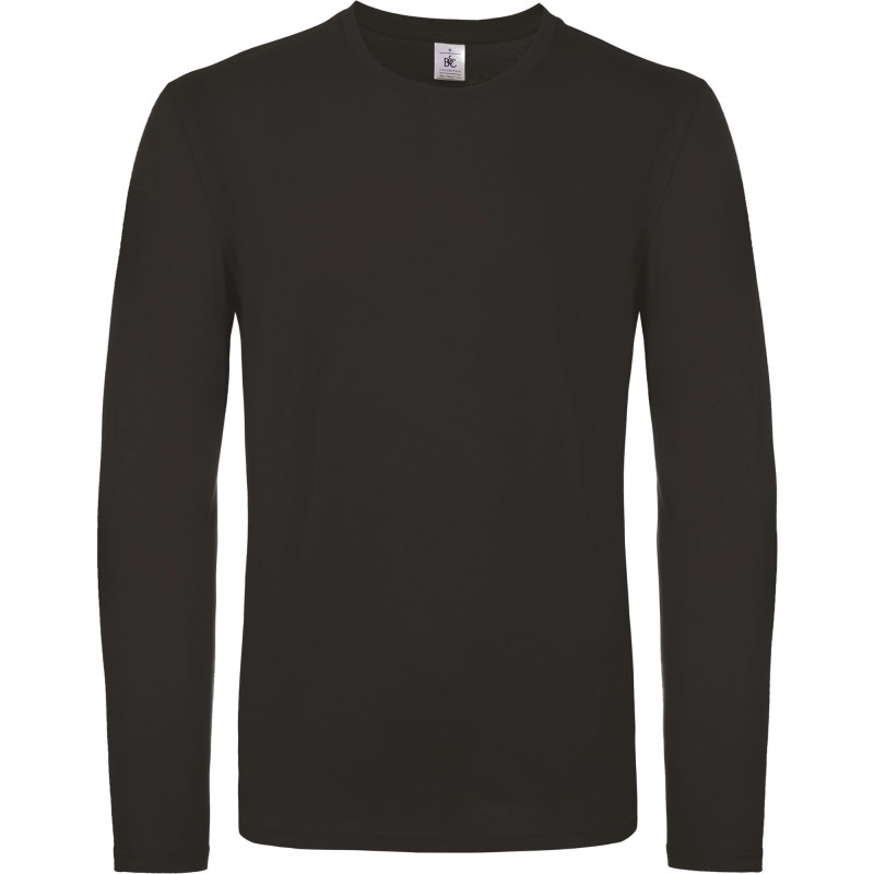 T-SHIRT MANCHES LONGUES 145GR NOIR COL ROND