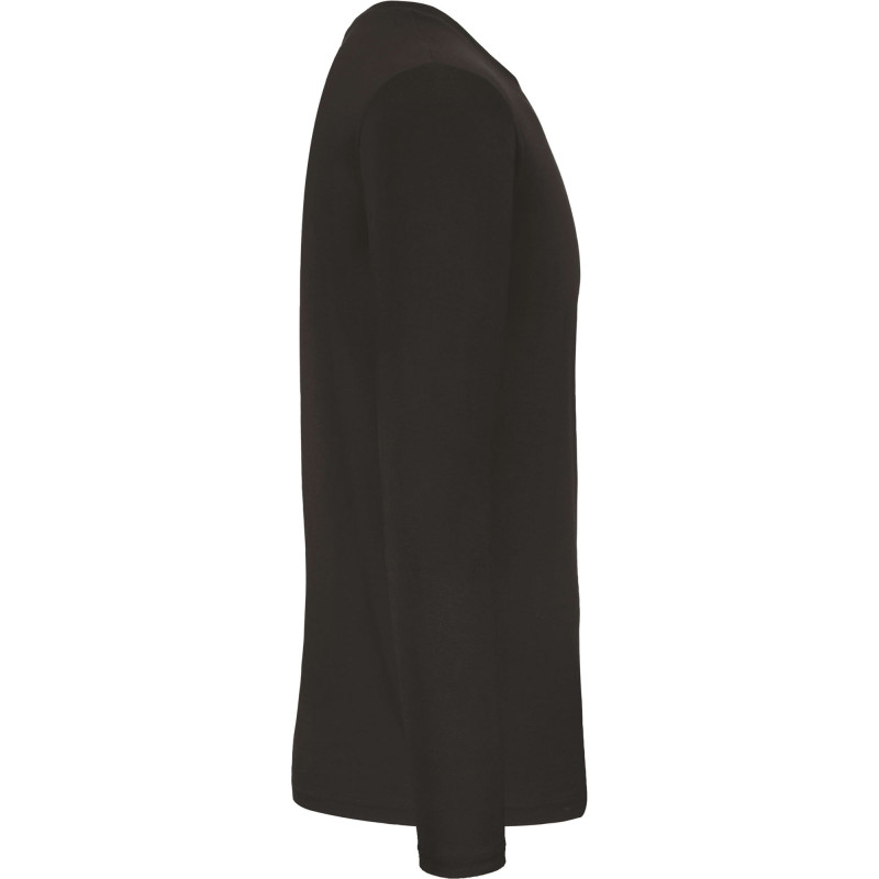 T-SHIRT MANCHES LONGUES 145GR NOIR COL ROND