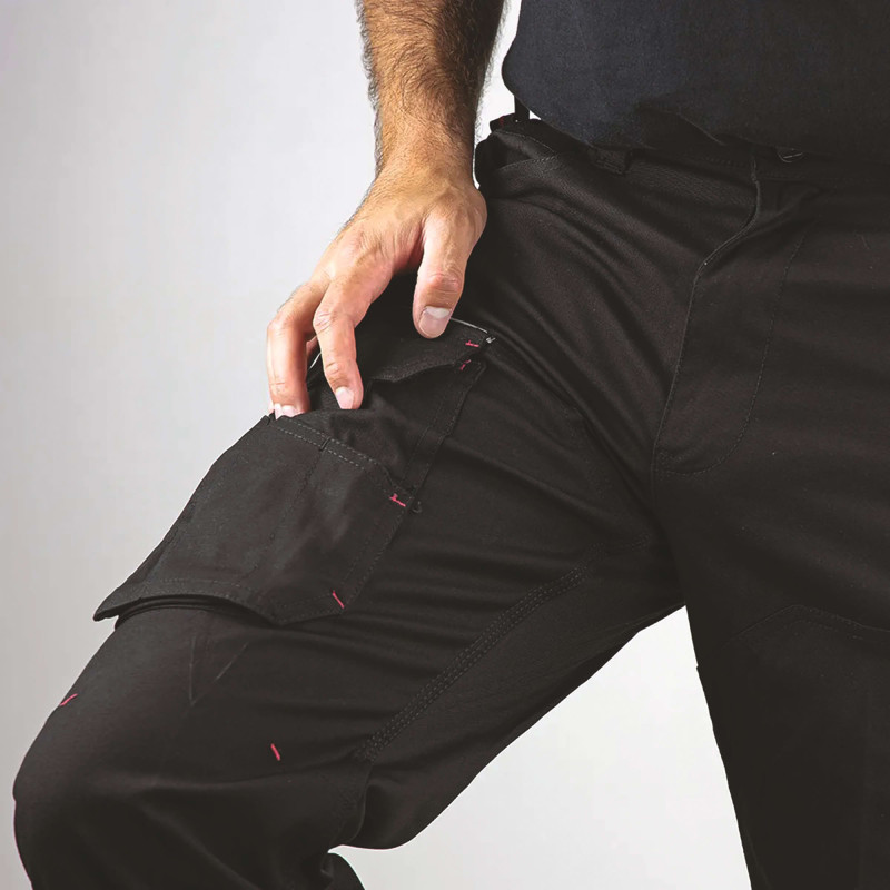 PANTALON STRETCH BASALTE LMA NOIR 
