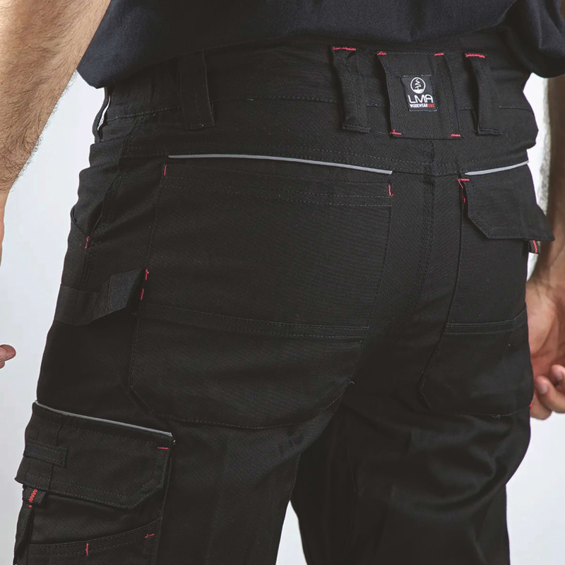 PANTALON STRETCH BASALTE LMA NOIR 

