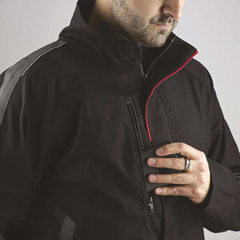 VESTE ZIPPE STRETCH EPOXY LMA NOIR
