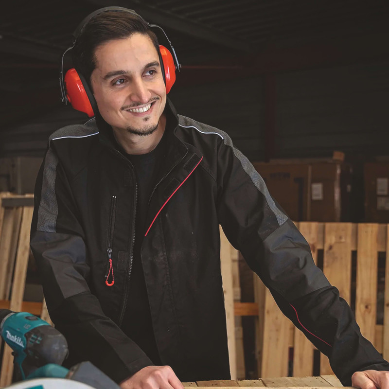 VESTE ZIPPE STRETCH EPOXY LMA NOIR
