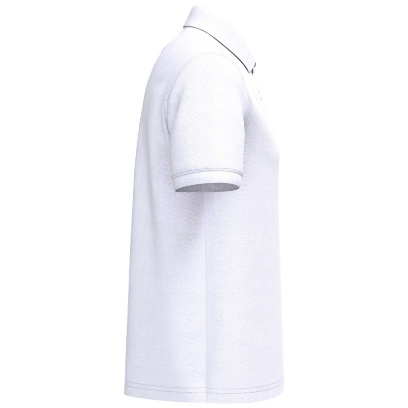 POLO PIQUE MANCHES COURTES HOMME 180GR BLANC