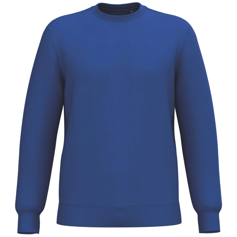 SWEATSHIRT RECYCLE COL ROND ROYAL BLUE